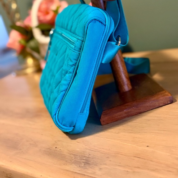 Vera Bradley Teal Quilted Belt Bag Crossbody Fanny Pack Adjustable Strap - Picture 5 of 12